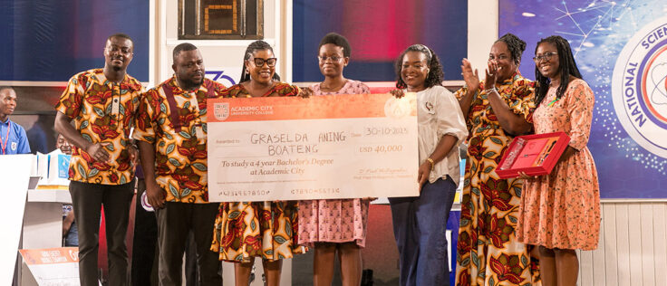 Exceptional 2023 NSMQ female contestant receives Presidential Scholarship from Academic City